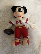 Vintage Applause Disney Mickey Mouse Football Player Stuffed Animal Plush