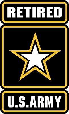 US Army Veteran Bumper Sticker Decal - Military Support Vinyl, 3.5" X 8.5", Glossy