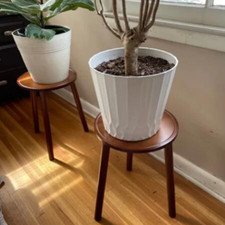 2x Topfpflanzen Holz Ständer Pflanzenhalter Beistelltisch Blumenhocker Sofatisch