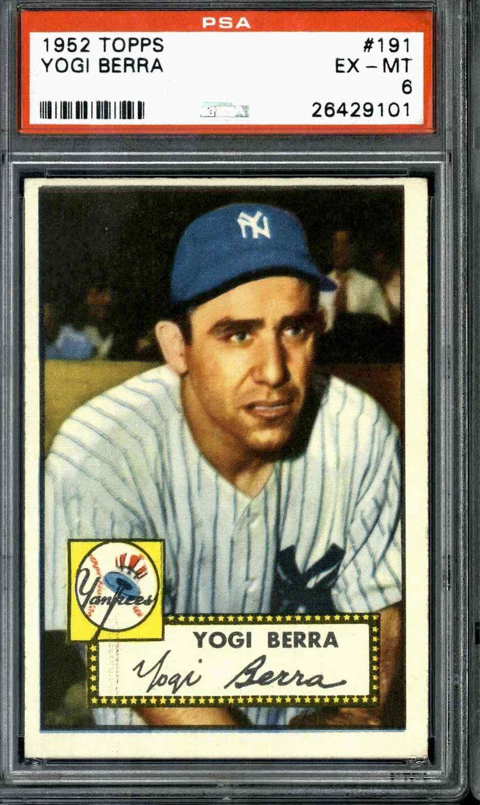1952 Topps #191 Yogi Berra - PSA 6