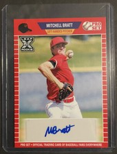 2021 MITCHELL BRATT LEAF PRO SET RED AUTO X ROOKIE #PS-MB2 ‘21 RANGERS 5th RDP