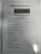Kirba HPGL Steuerung Graviermaschine Betriebsanleitung Bedienungsanleitung