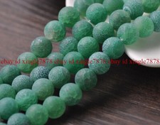 6/8/10/12mm Natural Green Dream Frost Agate Round Gemstone Loose Beads 15" AAA
