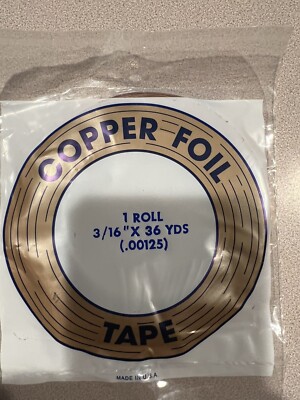 3/16  EDCO 1.25 mil Copper Foil Tape