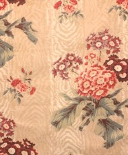 JEAN MONRO Polyanthus Coffee Floral Cotton Mauve Remnant New