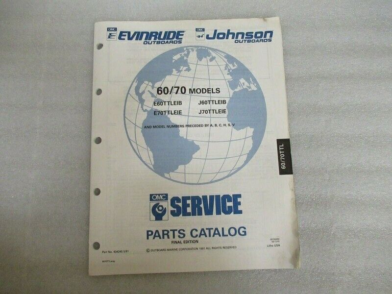【絶品】 PM148 2021正規激安 1991 Evinrude Johnson 60 70 Cat Parts Models Final Edition