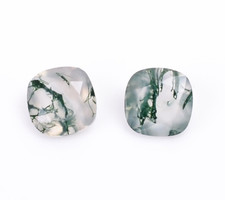 Top Quality Moss Agate Faceted Cut Cushion Shape 5X5mm Wholesale Gemstone 1 Ct.