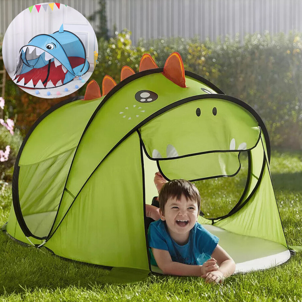 Blue Kids Playhouse Play tent Pop Up Castle Princess Indoor