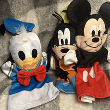 Set Of 3 Melissa  Doug Disney Baby Plush Hand Puppets Mickey Goofy Donald Duck