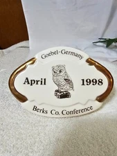 Goebel Display Plaque Berks Co. Conference April 1998 Rodental Germany owl
