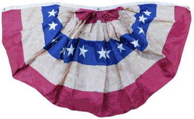 USA Vintage Tea Stained 3x6 3'x6' Nylon Embroidered 420D Fan Flag (Box)