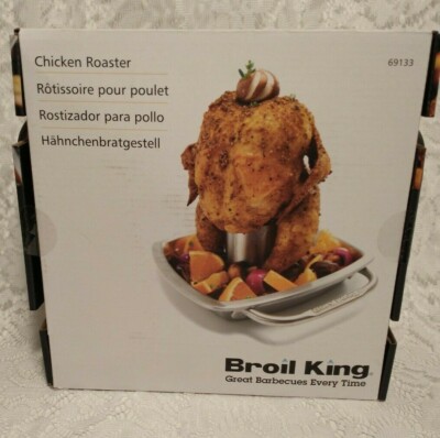 Broil King Chicken Roaster Heavy Duty Stainless Barbecue Grill Cooking tblno1