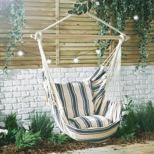Modern Striped Hanging Hammock Chair 