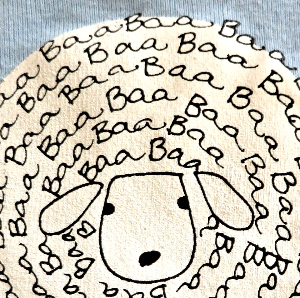 HUE $34 Mujer Oveja Azul Claro 100% Algodón Pijama Top Camisa Prendas para dormir Talla M S Foto 2 de 4