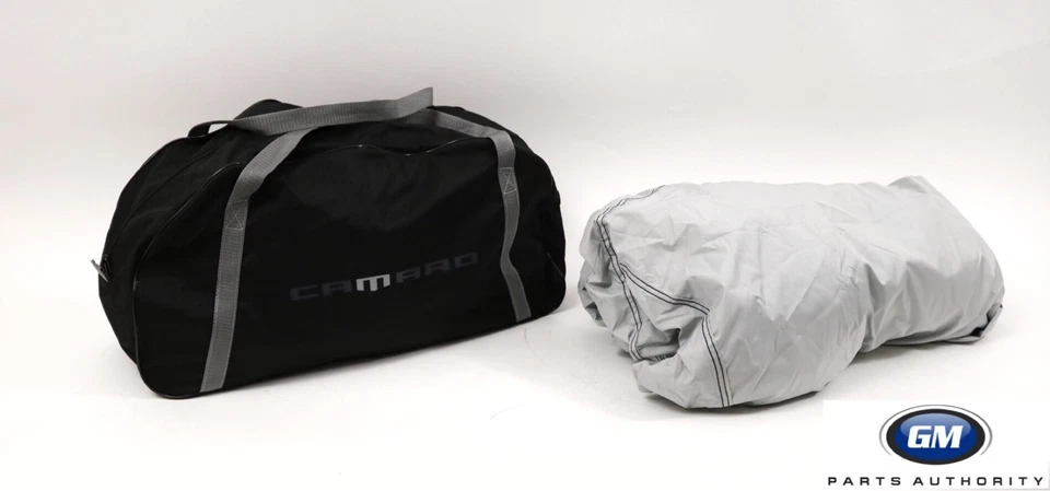 Cubierta de auto exterior Chevrolet Camaro 2016-2024 23457477 gris con logotipo genuino OE GM Foto 2 de 4