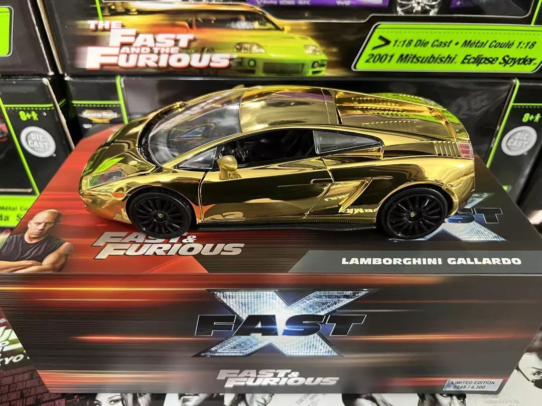 JADA TOYS FAST&FURIOUS FASTⅩ 1/24 Lamborghini Gold color Die Cast Car Used