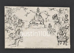 1840 J.W. Southgate Unused No. 2 Mulready Caricature Envelope Excellent Example