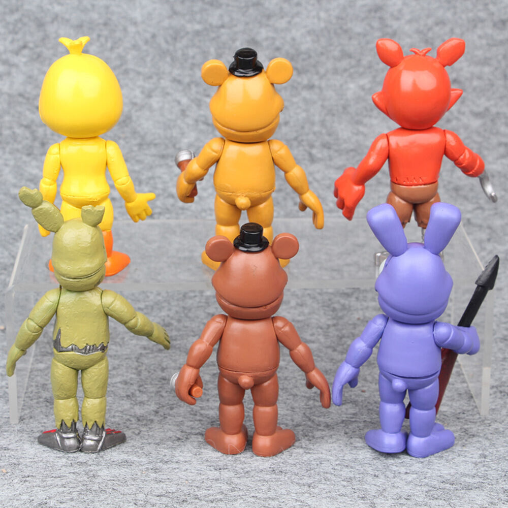 New 5Pcs FNAF Anime figure with light Five Nights Game Pvc Action