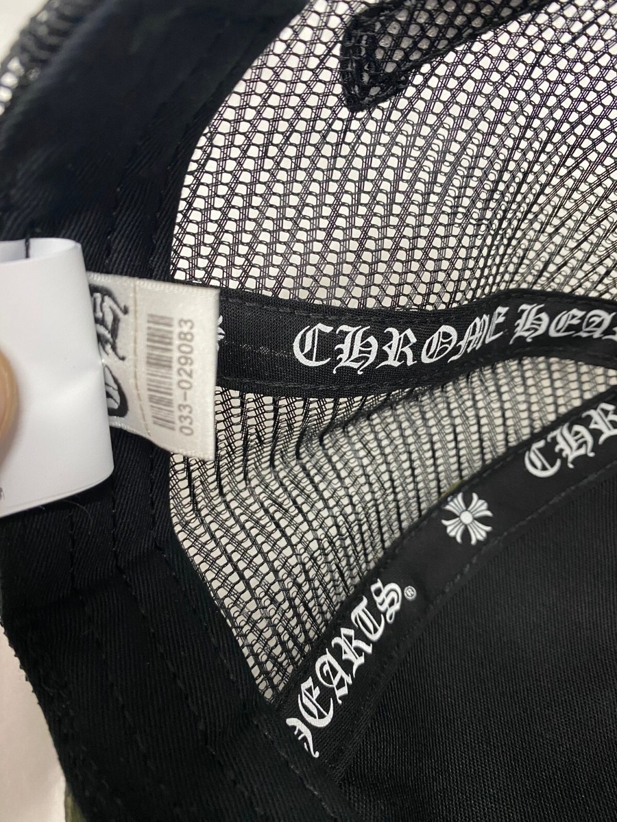 Chrome Hearts 3 Cross Hollywood Trucker Hat Camo NEW 100 Chrome Hearts 3 Cross Hollywood Trucker Hat Camo NEW 100