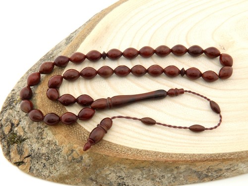 Kuka tree natural 33 beads Islamic Prayer Beads Misbaha Tesbih ottaman 201349 - Picture 2 of 8