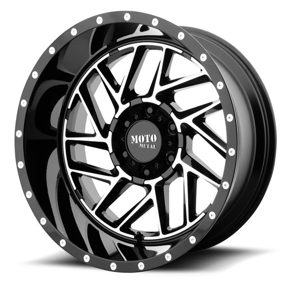 22 Inch Gloss Black Rims Wheels LIFTED Ford F150 Truck Moto Metal MO985