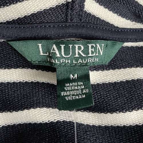 Lauren Ralph Lauren Hoodie Women’s Crew Neck Top Blue Striped Size M NWT - Picture 10 of 11