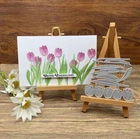 Tulip Flower Set Metal Cutting Die Card Making Scrapbooking Paper Crafts UK