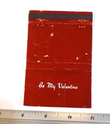 Matchbook Be My Valentine Red Foil Toned 40 Stick Front Strike