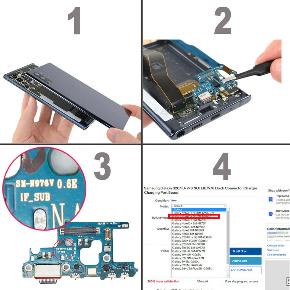 Cable flexible de micrófono con puerto de carga OEM para Samsung Galaxy S21/20/10/9/8 NOTA 20/10/9/8 Foto 2 de 2