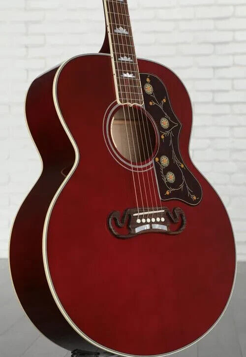 Gibson SJ-200 Standard Acoustic Guitar - Wine Red w/ Case | eBay