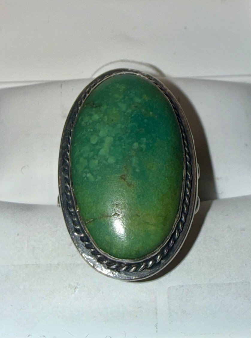 Vtg. Native American Solid Sterling Silver Large … - image 2