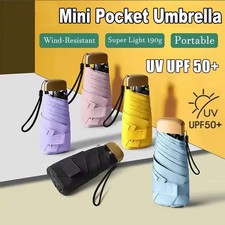 Capsule Folding Umbrella Mini Pocket Automatic UV Protection Ultra Light