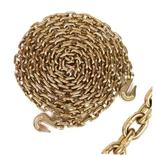 Aain Transport Binder G80 Tow Chain 3/8" x 20' with G70 3/8 Inch x 20 FT 1 Pack