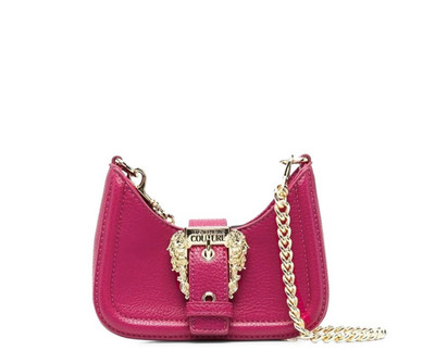 Versace Jeans Couture Mini Schultertasche Rosa Barock Schnalle Kettenriemen Neu Etikett