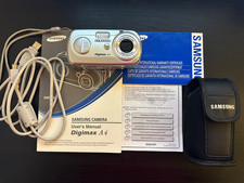 Vintage Samsung Digital Camera Digimax A4 4.0MP  Case  Wires  Manuals