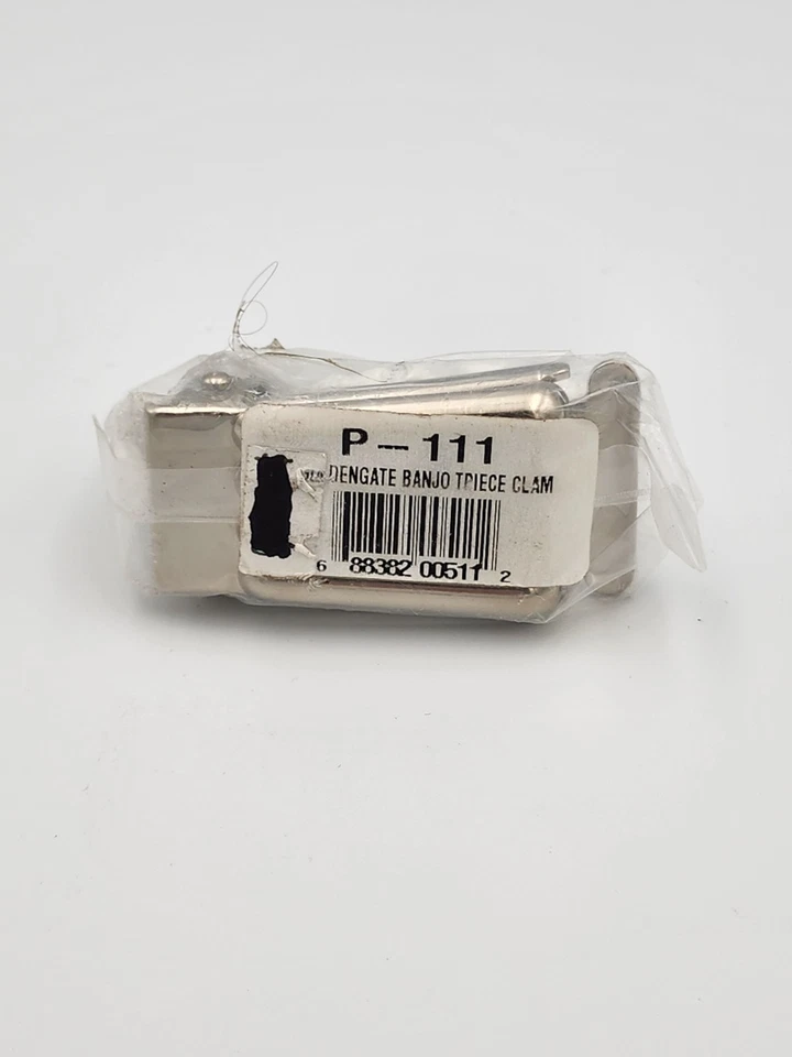 Golden Gate P-111 Clamshell Style Banjo Tailpiece Nickel Plated Brass - Image 2 of 3