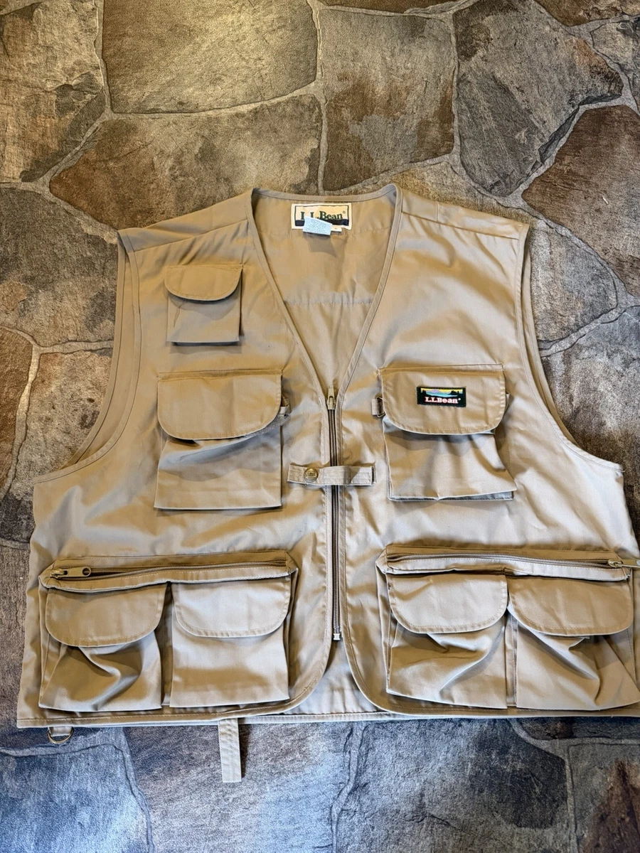 Gilet LL Bean Homme Taille M - Pêche/Multipoches - Brun - Occasion