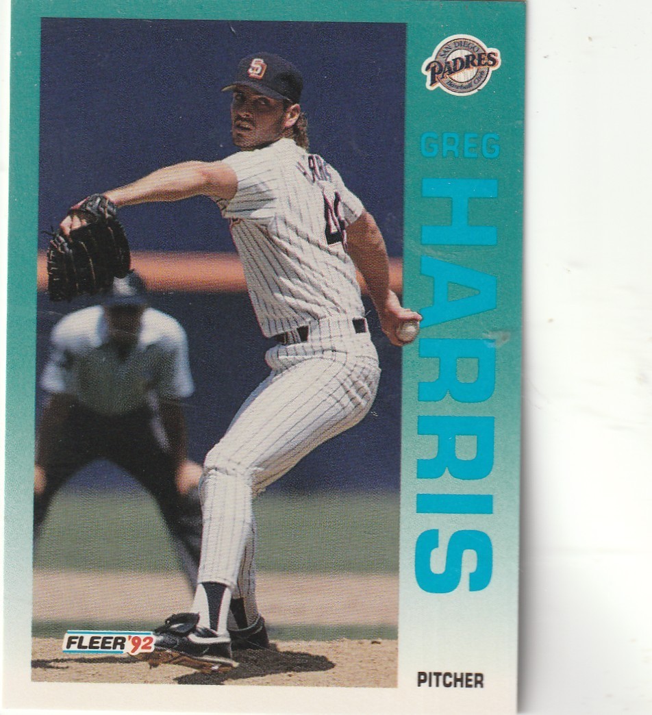 FREE SHIPPING-MINT-1992 Fleer #606 Greg Harris PADRES