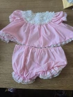 Vintage Cabbage Patch Kid 1980s pink frilly dress outfit