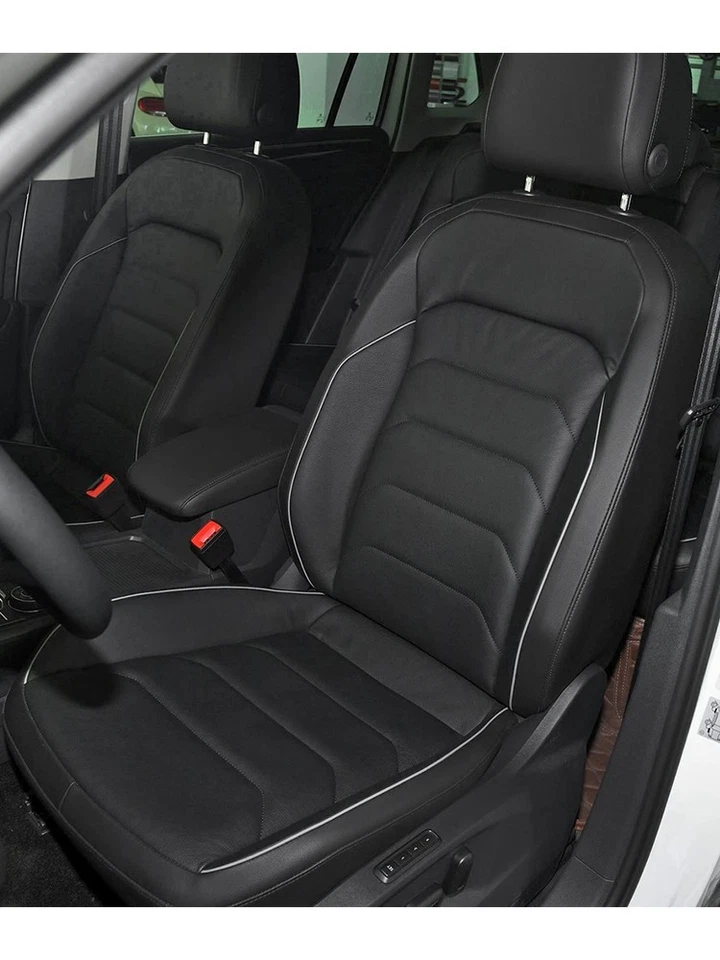 FUNDAS DE ASIENTO DE CUERO DE COCHE PERSONALIZADAS MOTOPTES PARA VOLKSWAGEN TIGUAN 2009-2024 Foto 3 de 4