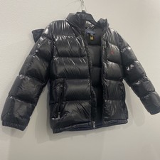 NWOT, Boys Ralph Lauren Black Hooded Down Jacket. Size M 10-12 . Approx 146/152