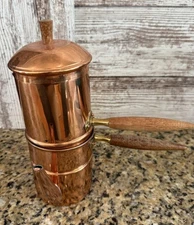 Vintage Copper And Stainless Flip Coffee And Expresso Maker