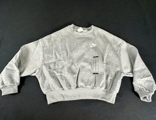 Nike Girls Sweatshirt Gray YOUTH SIZE MEDIUM Sportswear Club Oversized Fit New