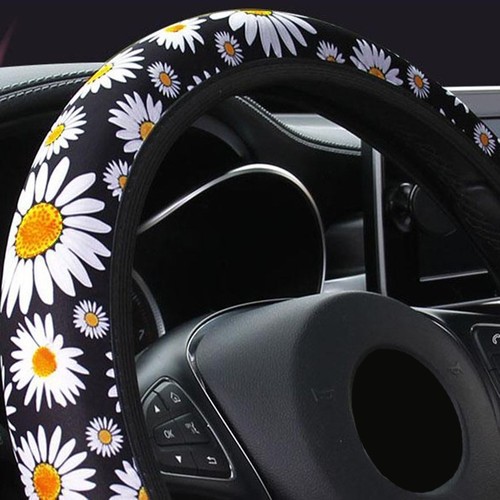 Daisy Steering Wheel Cover Printed Anti-Skid Elastic Car Steering Wheel - Picture 7 of 7