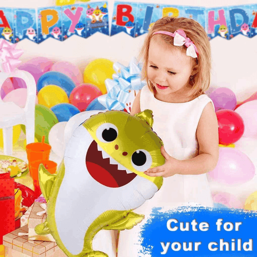 12 pcs Baby Shark Happy Birthday Party Supplies Set DOO Theme For Kids Shower - Picture 3 of 9