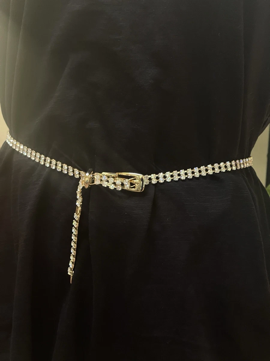 nOir Rhinestone Adjustable Chain Link Belt Gold Inlay S/M NWT nOir Jewelry Belts for Women on Sale up to 90% Off: Poshmark main image 4