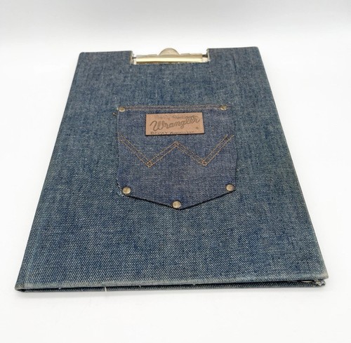 Vintage Wrangler Denim Pocket Clipboard Western Handmade Upcycled Jeans