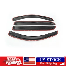 For 2004-08 Ford F150 Supercrew Cab Window Visor Rain Guard Wind Deflectors