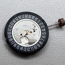 Swiss Black Disk Date At 6 Ronda 515 Watch Quartz Movement 3 Hands