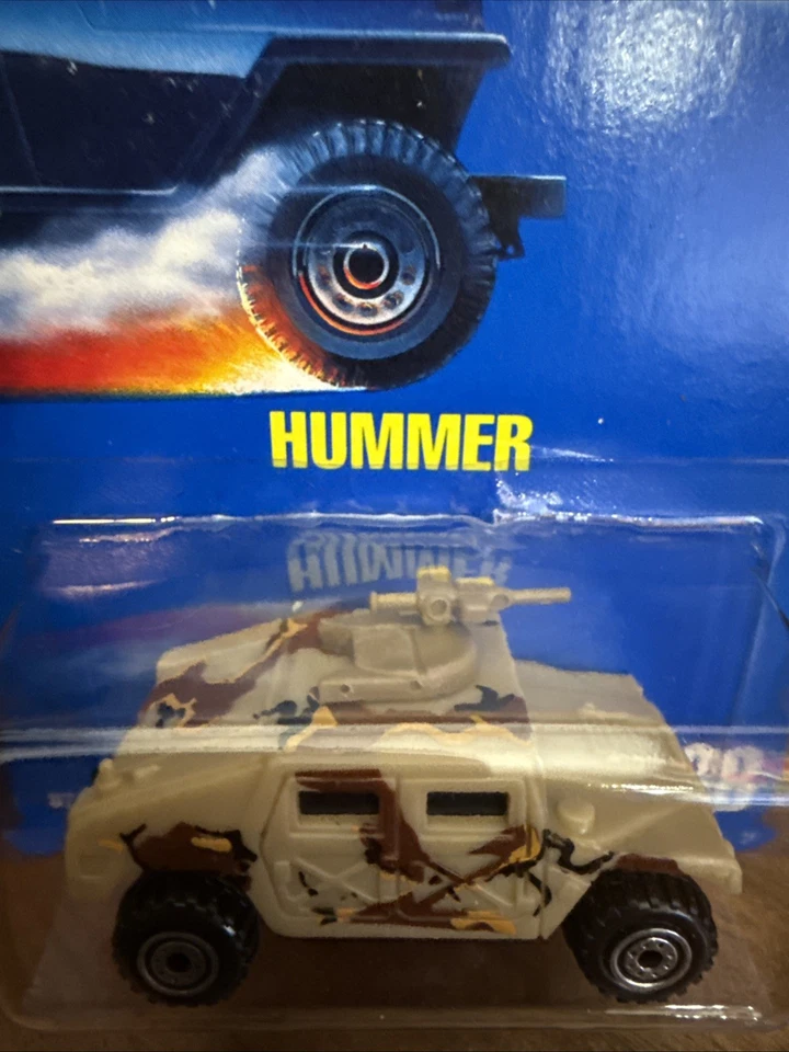 Hot Wheels 1991 Hummer No188 камуфляжный военный грузовик — синяя карта • 1:64 • запечатанный - Изображение 2 из 3